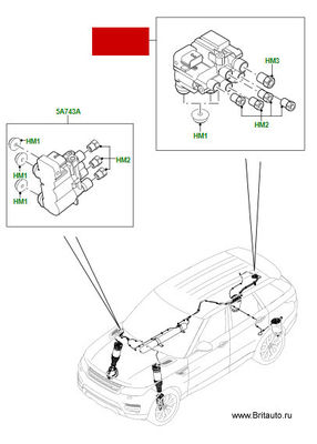 Η βαλβίδα αναστολής αέρα Range Rover L405 L494 εμποδίζει το cOem LR070246