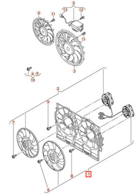 4H0959455AD ανεμιστήρες θερμαντικών σωμάτων για Audi A6 A7 2012-2018